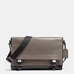 SPORT MESSENGER IN NYLON AND PERFORATED LEATHER - FOG - COACH F71969
