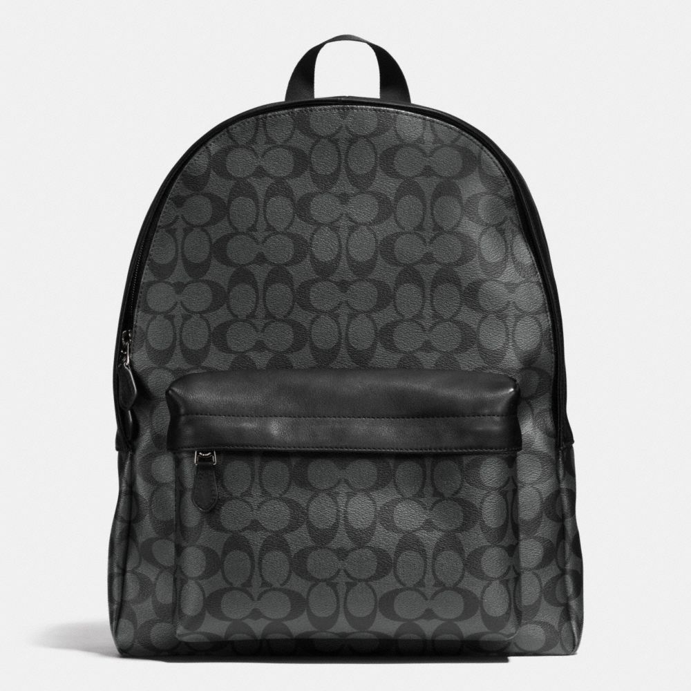 COACH F71973 CAMPUS BACKPACK IN SIGNATURE CHARCOAL/BLACK