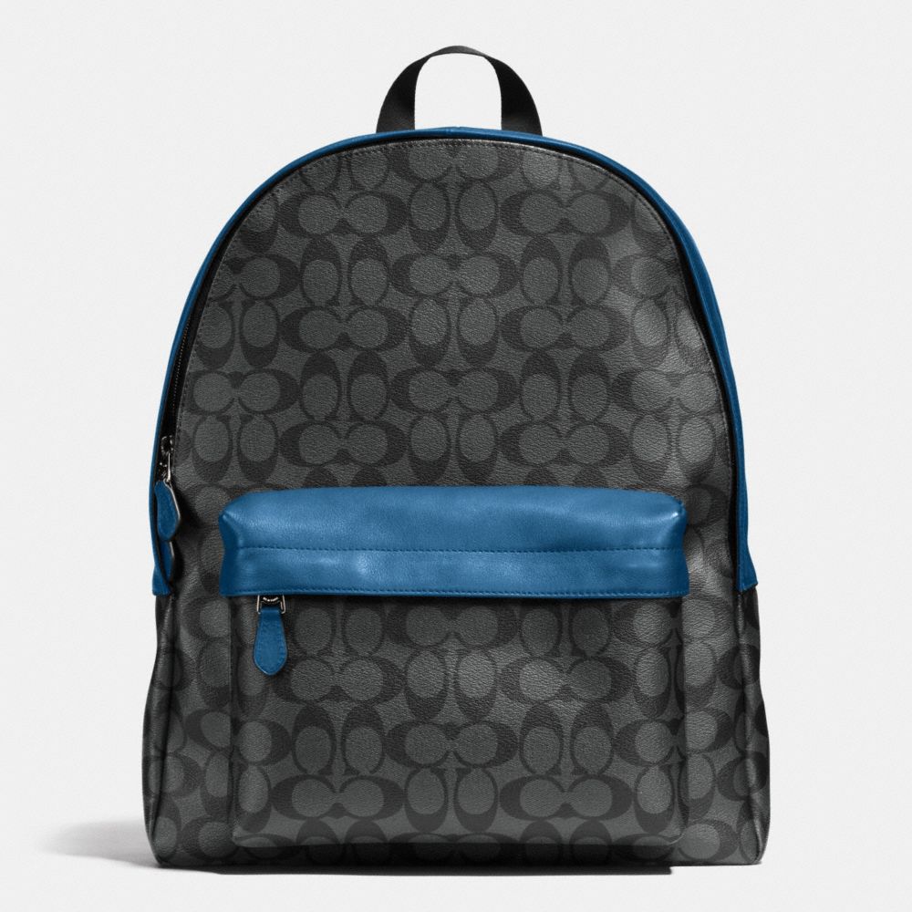 CAMPUS BACKPACK IN SIGNATURE - f71973 - CHARCOAL/DENIM