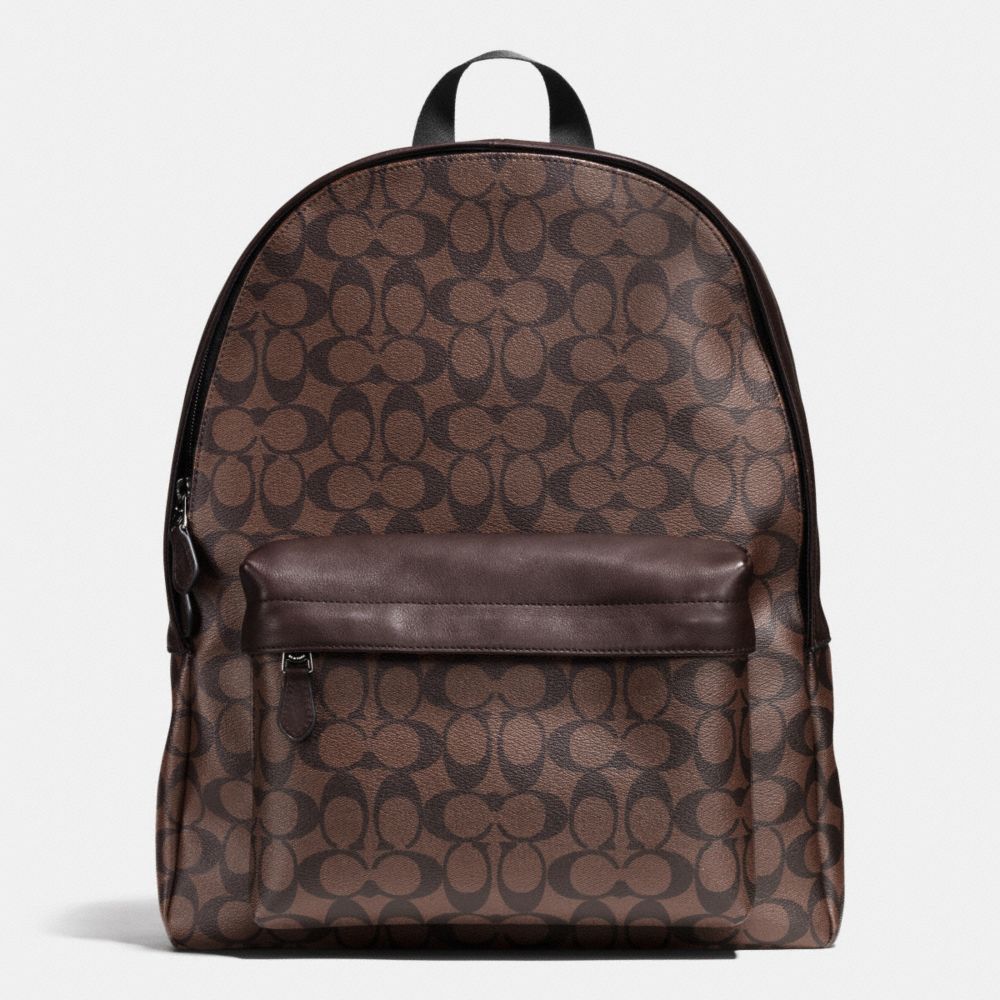 COACH f71973 CAMPUS BACKPACK IN SIGNATURE MAHOGANY/BROWN