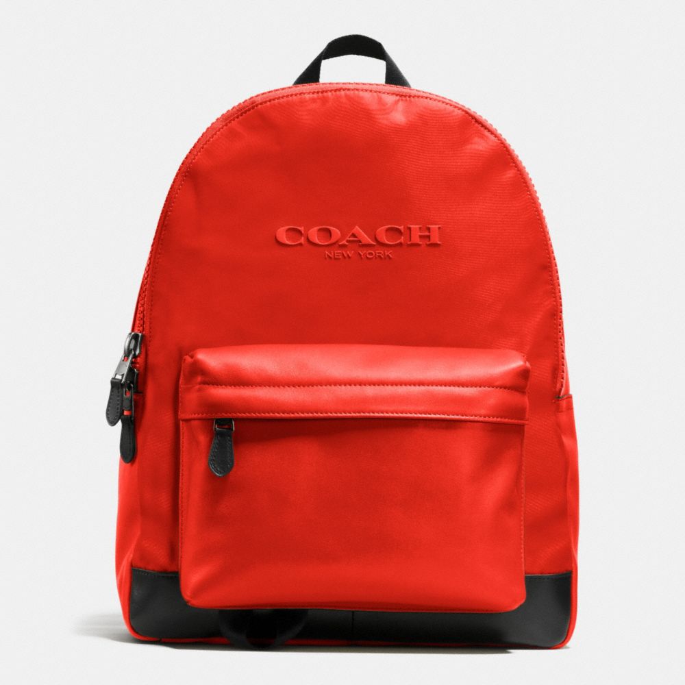 COACH F71975 Campus Backpack In Nylon CARMINE