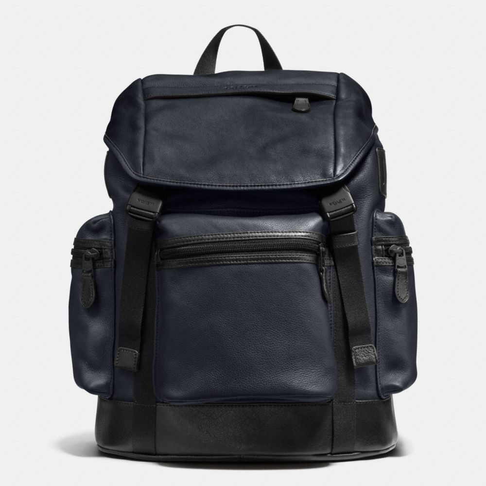 COACH F71976 Trek Pack In Smooth Leather MIDNIGHT