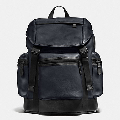 COACH F71976 TREK PACK IN SMOOTH LEATHER MIDNIGHT