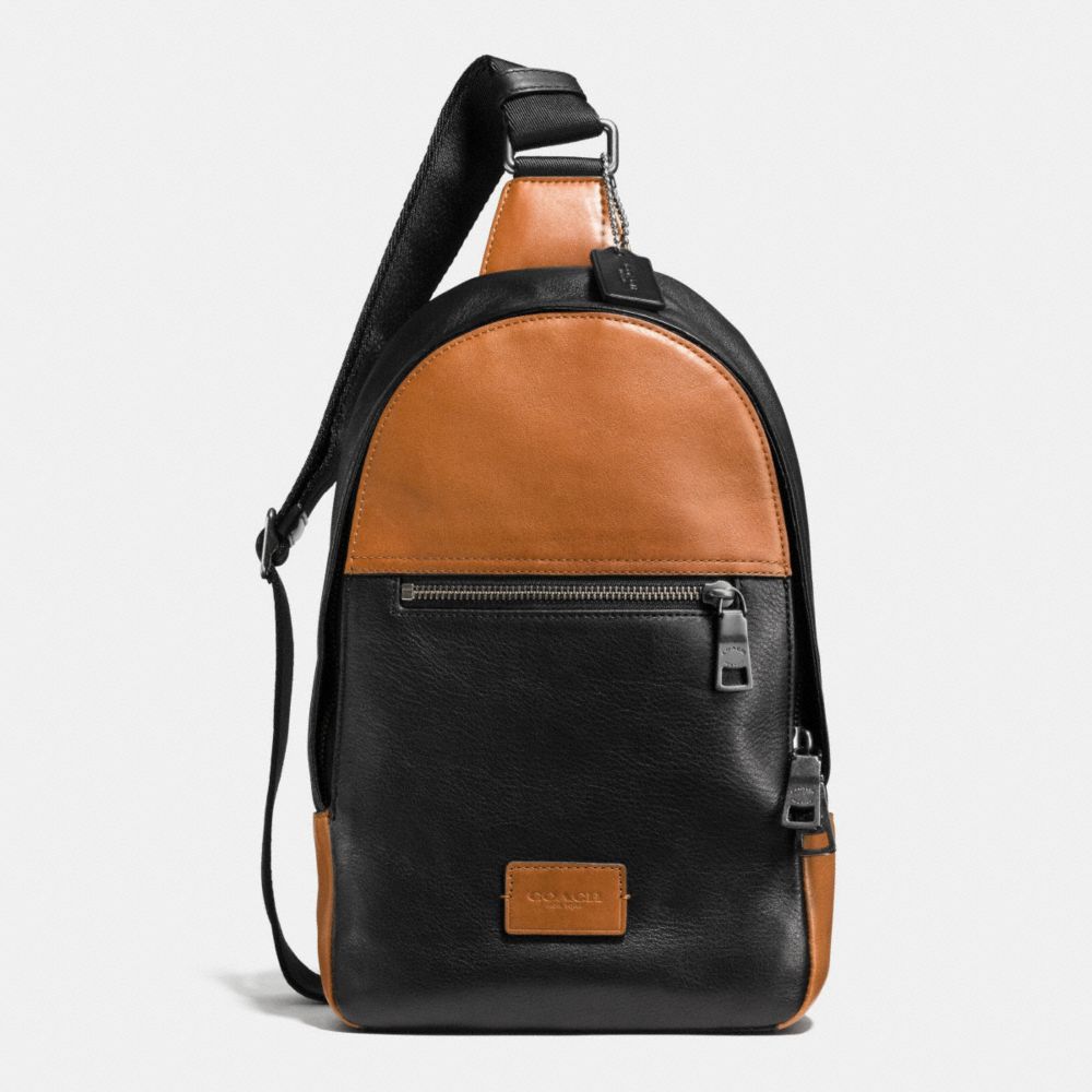 CAMPUS PACK IN SPORT CALF LEATHER - BLACK ANTIQUE NICKEL/SADDLE/BLACK - COACH F72035