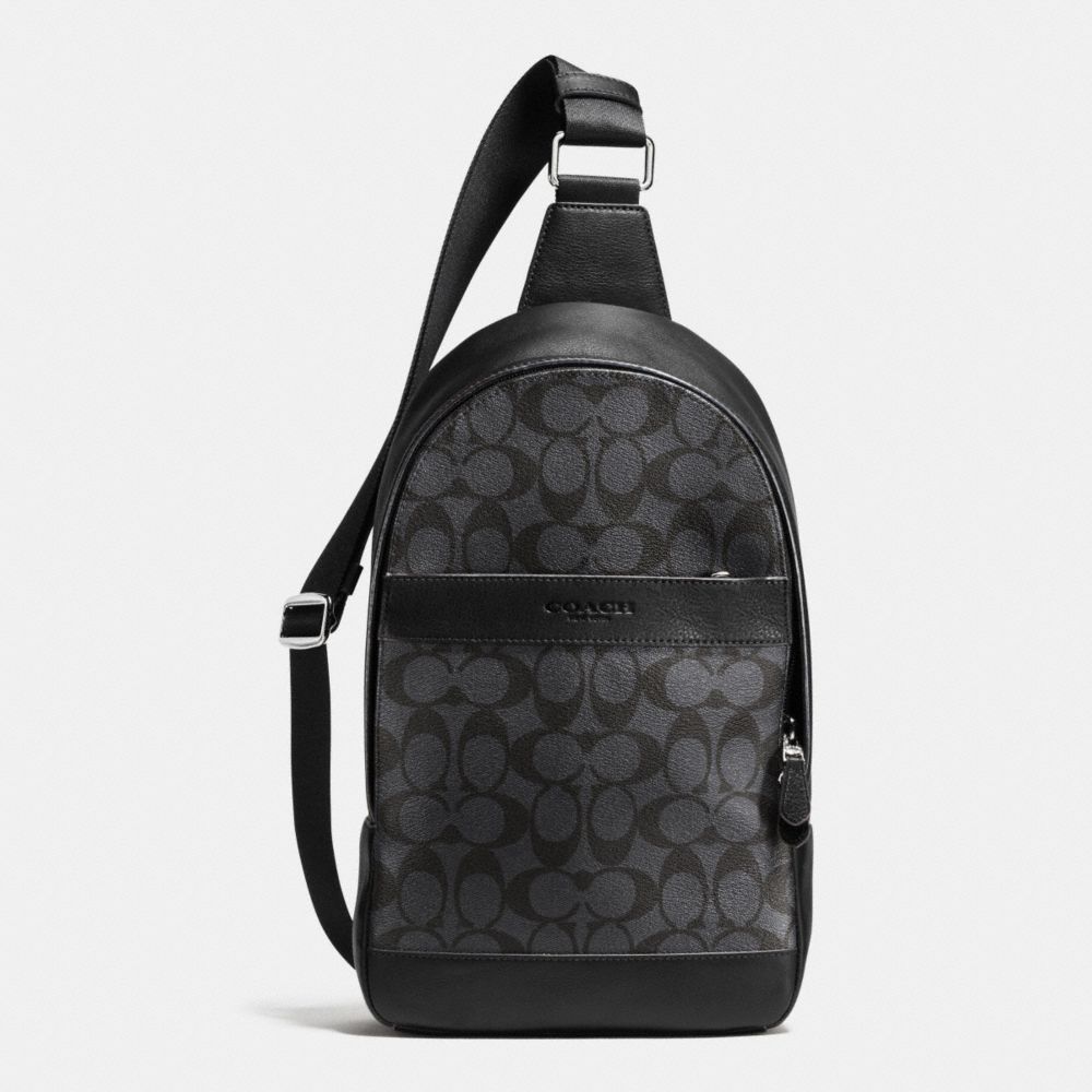 COACH CAMPUS PACK IN SIGNATURE - CHARCOAL/BLACK - f72043