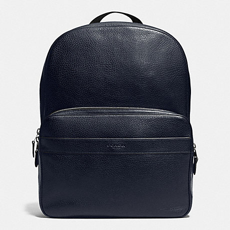 COACH HAMILTON BACKPACK IN PEBBLE LEATHER - MIDNIGHT - f72082