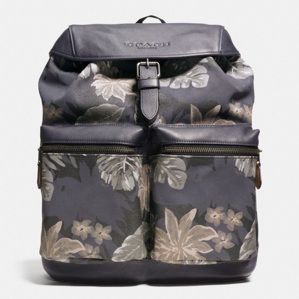 RUCKSACK IN PRINTED CANVAS - f72083 - HAWAIIAN PALM