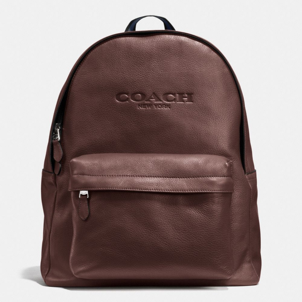 CAMPUS BACKPACK IN SMOOTH LEATHER - f72120 - MAHOGANY