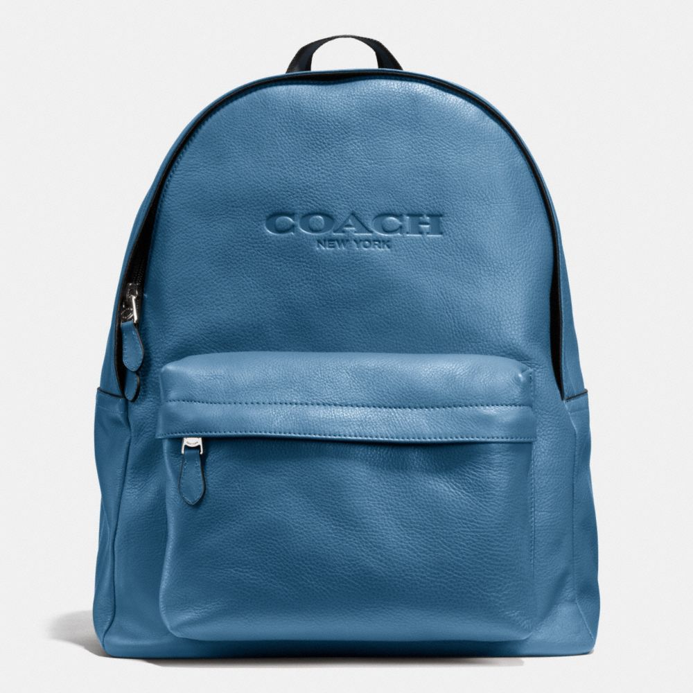 CAMPUS BACKPACK IN SMOOTH LEATHER - f72120 - SLATE