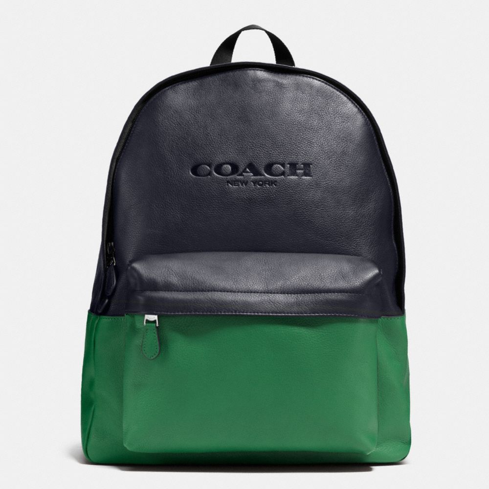 CAMPUS PACK IN COLORBLOCK LEATHER - f72159 - GRASS/MIDNIGHT