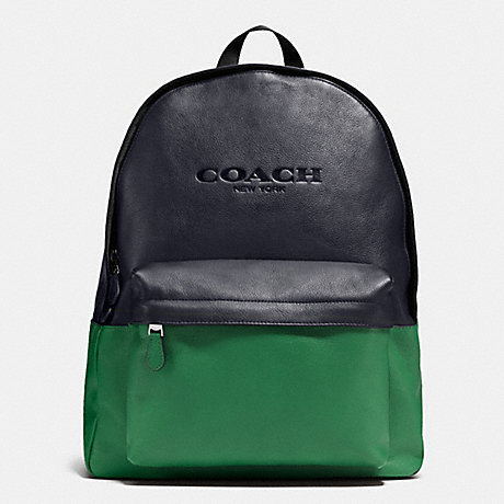 COACH CAMPUS PACK IN COLORBLOCK LEATHER - GRASS/MIDNIGHT - f72159