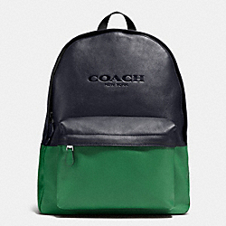 COACH F72159 Campus Pack In Colorblock Leather GRASS/MIDNIGHT