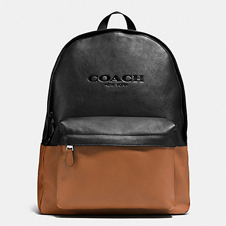 COACH F72159 CAMPUS PACK IN COLORBLOCK LEATHER SADDLE/BLACK
