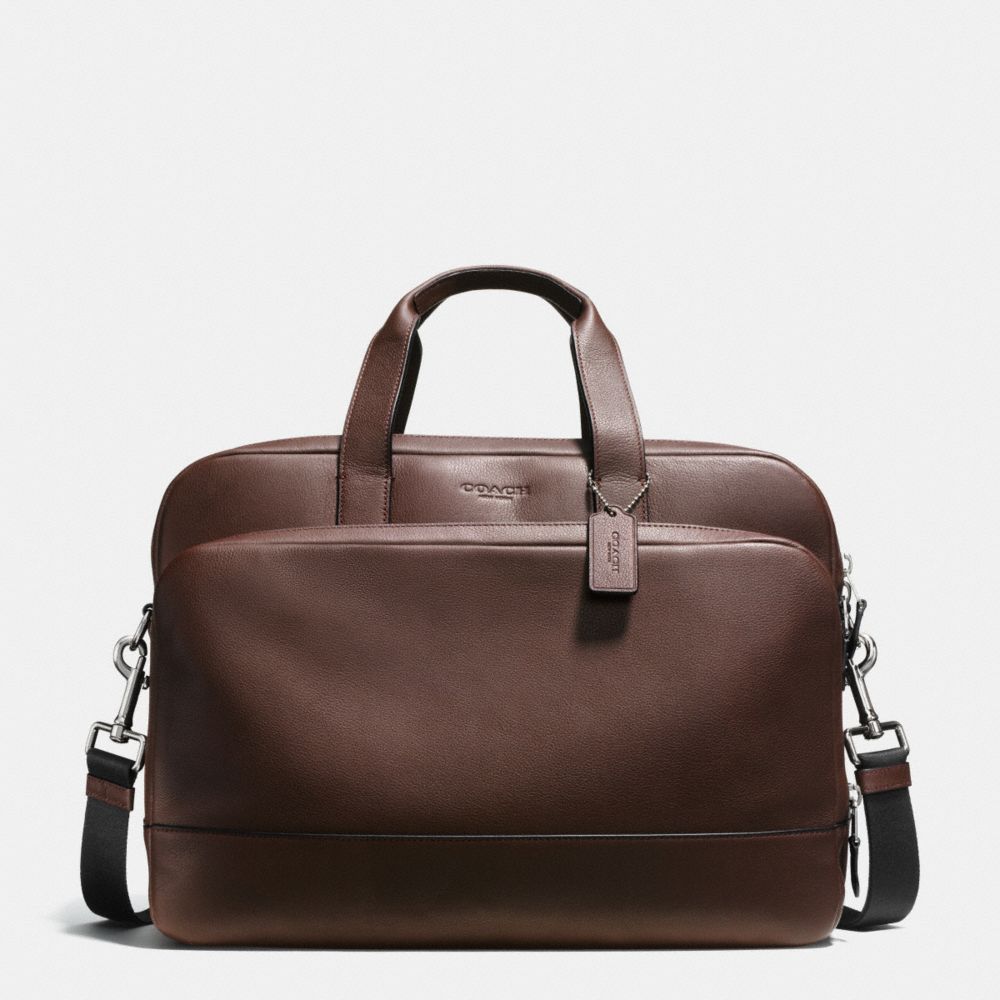 COACH f72224 HAMILTON 24 HOUR COMMUTER IN SMOOTH LEATHER MAHOGANY