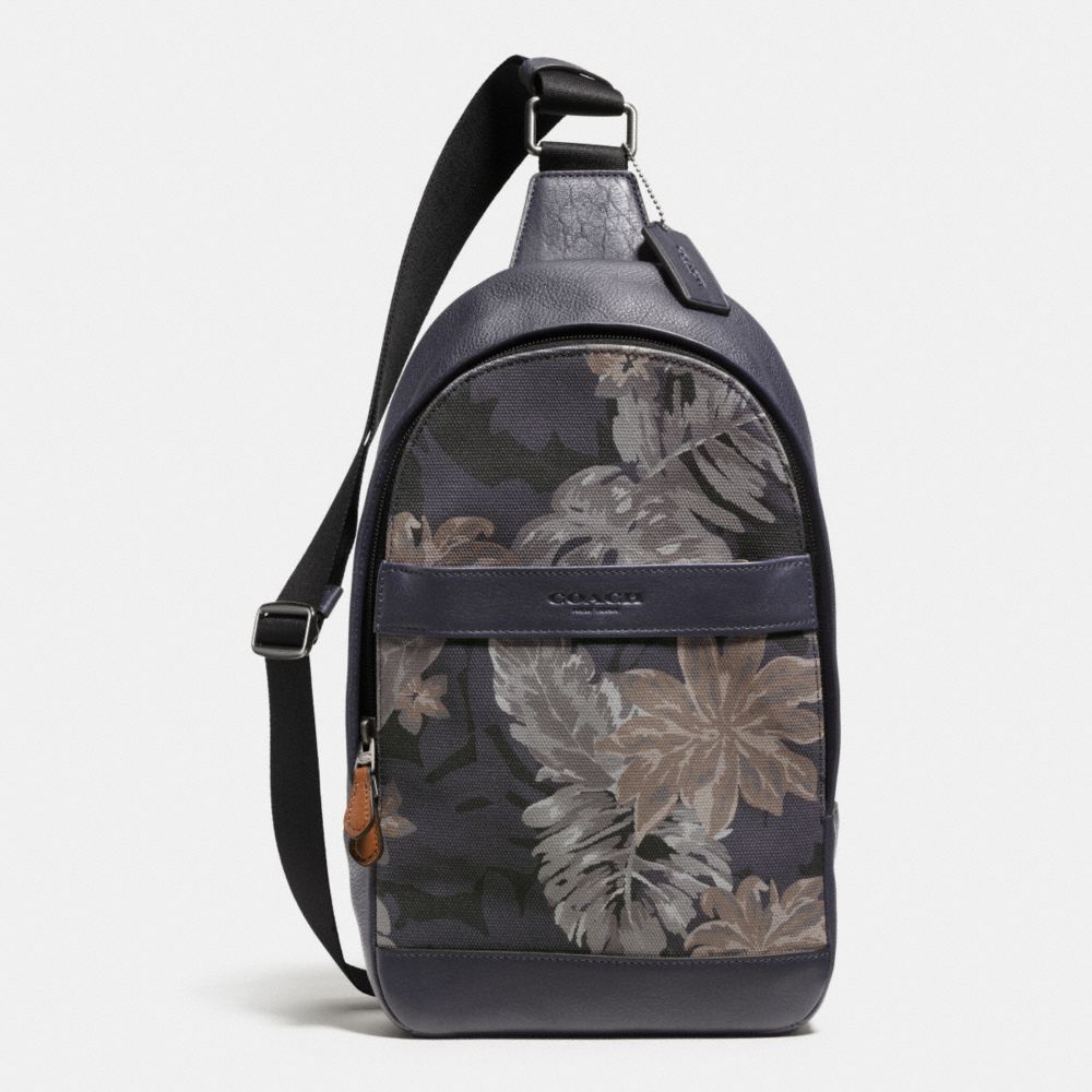 CAMPUS PACK IN PRINTED CANVAS - f72307 - HAWAIIAN PALM