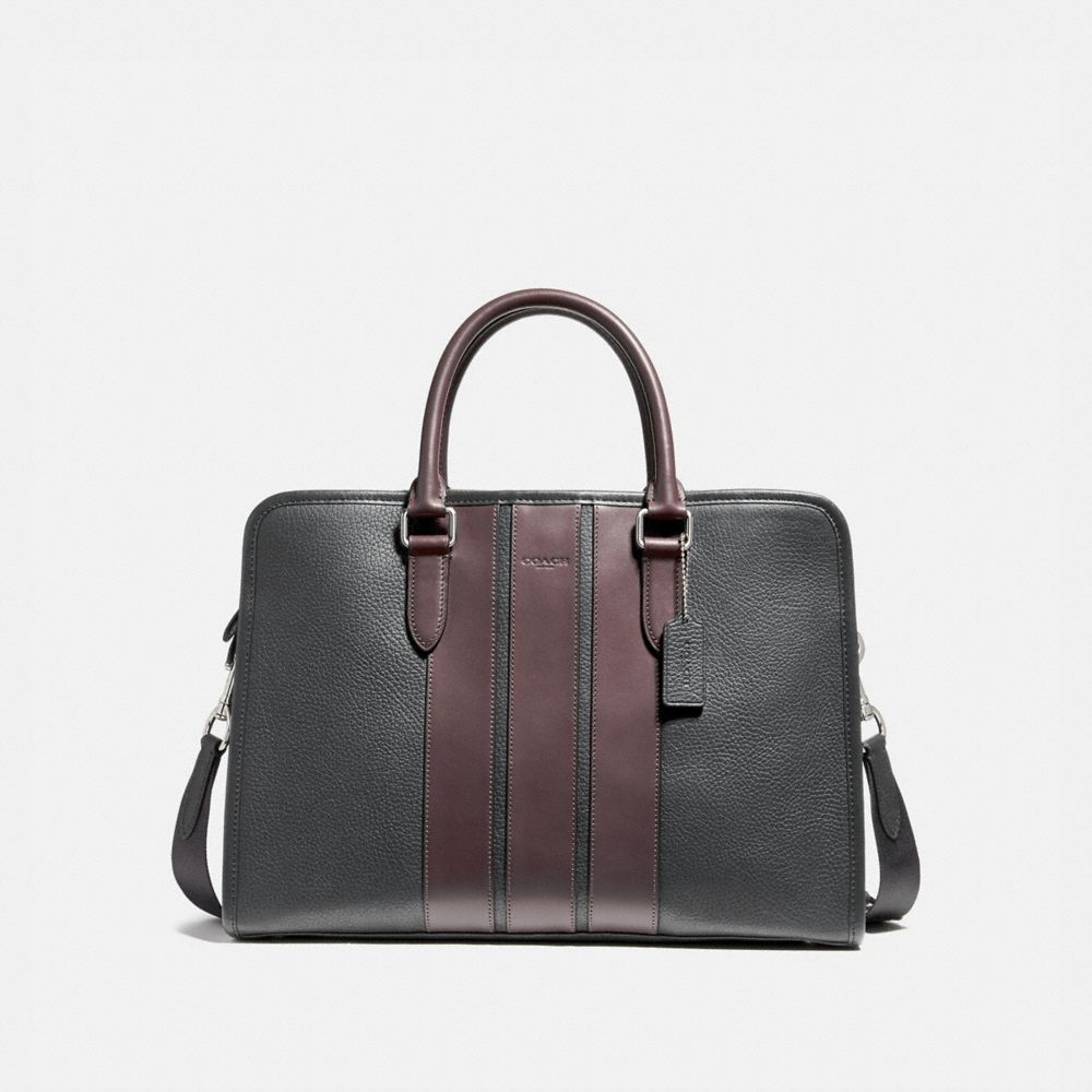 BOND BRIEF - COACH f72308 - NICKEL/BLACK/OXBLOOD