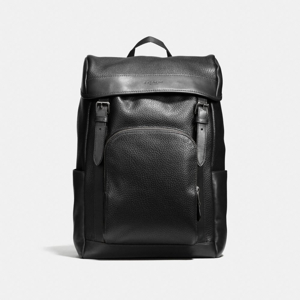 HENRY BACKPACK IN PEBBLE LEATHER - f72311 - BLACK