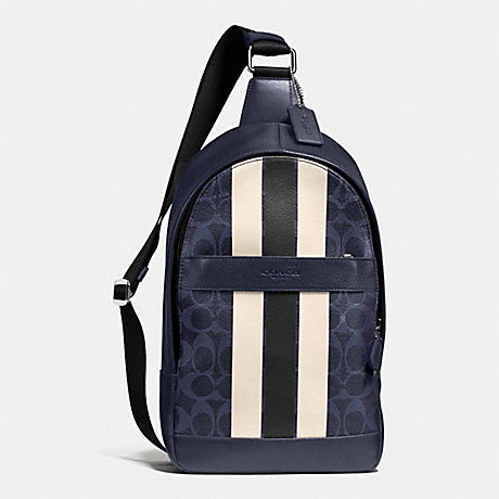 COACH F72353 CHARLES PACK IN VARSITY SIGNATURE MIDNIGHT/CHALK