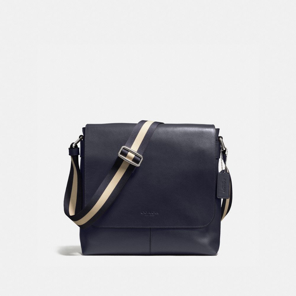 CHARLES SMALL MESSENGER IN SPORT CALF LEATHER - COACH f72362 - MIDNIGHT