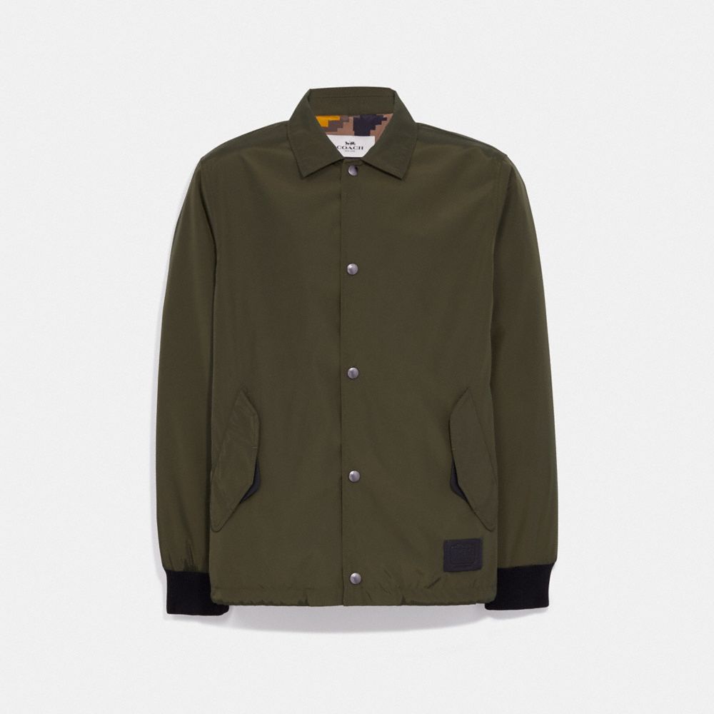 COACH SOLID NYLON JACKET - F72429 - OLIVE