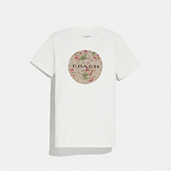 COACH F72430 Signature Lily Bouquet Print T-shirt WHITE
