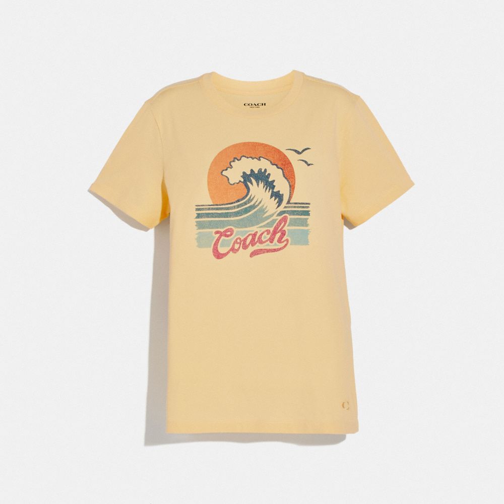 COACH WAVE T-SHIRT - SUNSHINE - COACH F72431