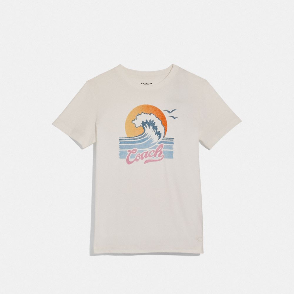 COACH F72431 COACH WAVE T-SHIRT WHITE