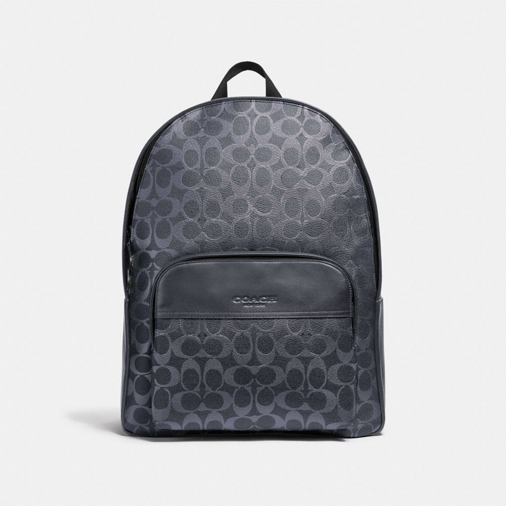 COACH F72483 HOUSTON BACKPACK IN SIGNATURE CANVAS DENIM/BLACK ANTIQUE NICKEL