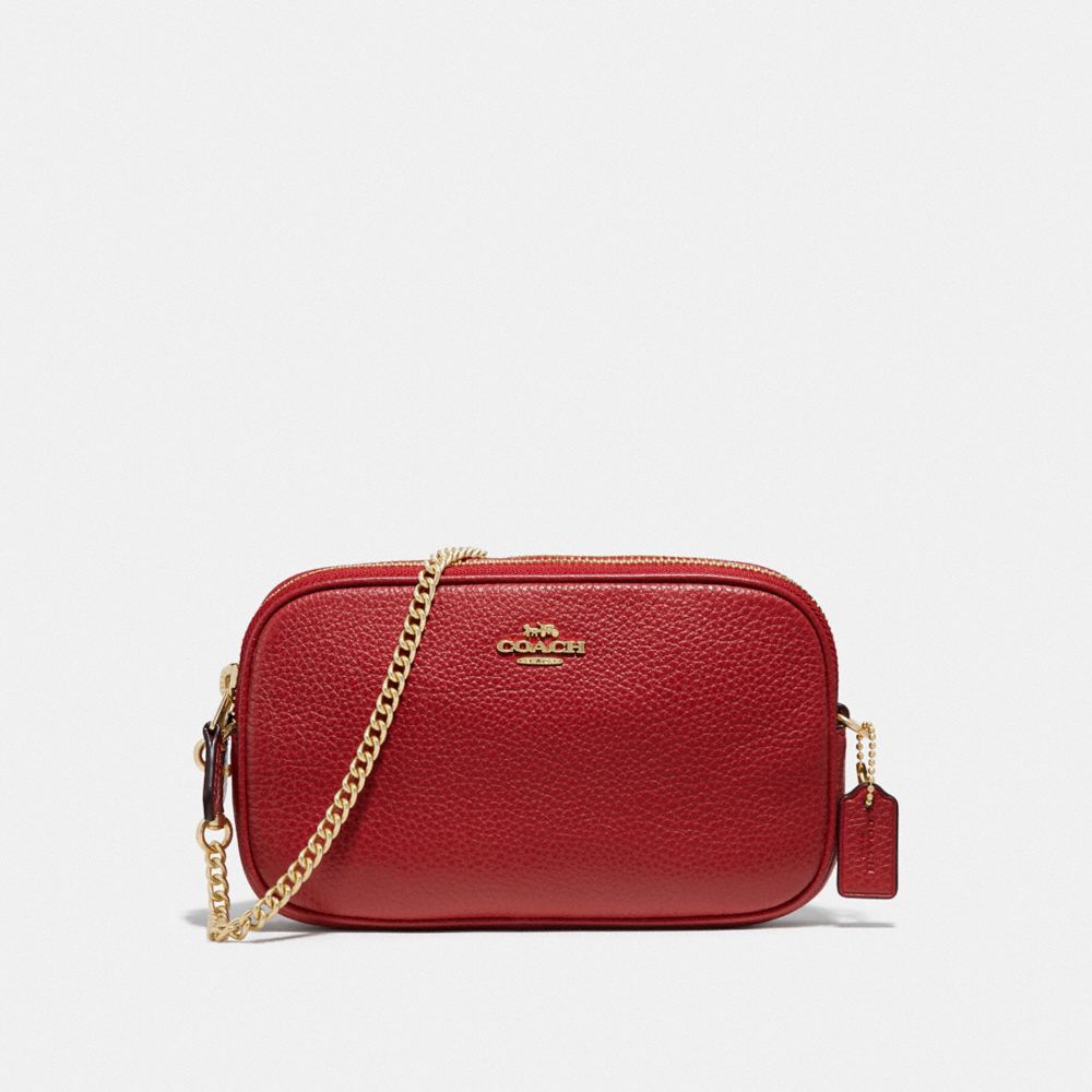 COACH F72490 - CROSSBODY POUCH - TRUE RED/IMITATION GOLD | COACH ...