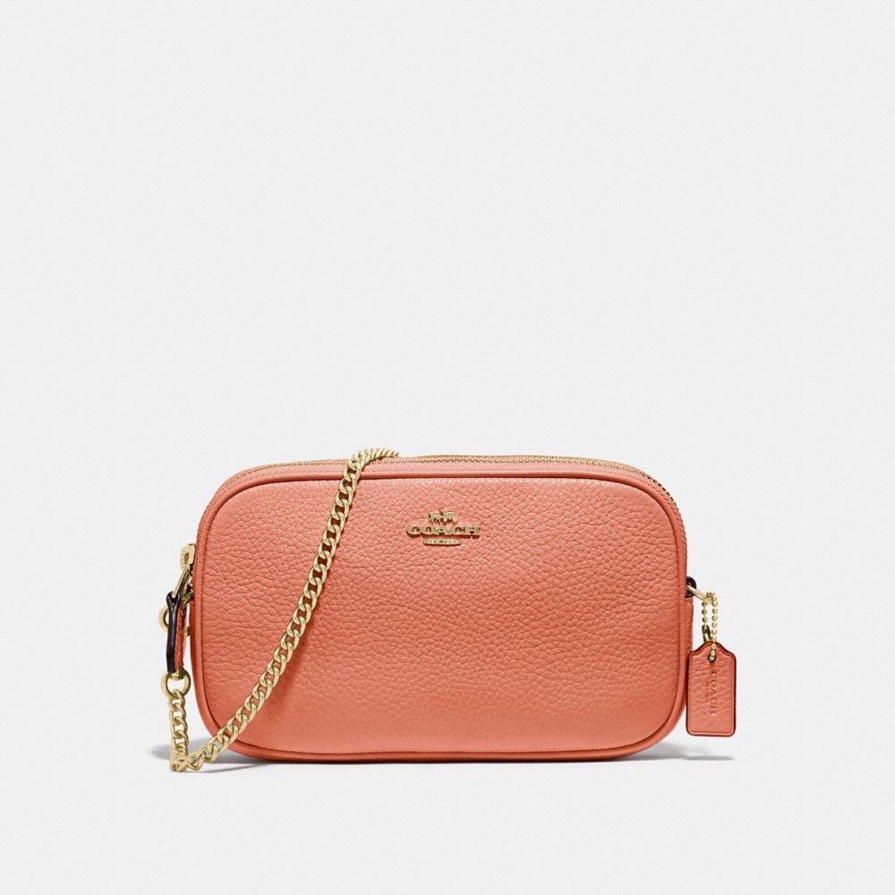 COACH F72490 - CROSSBODY POUCH LIGHT CORAL/GOLD