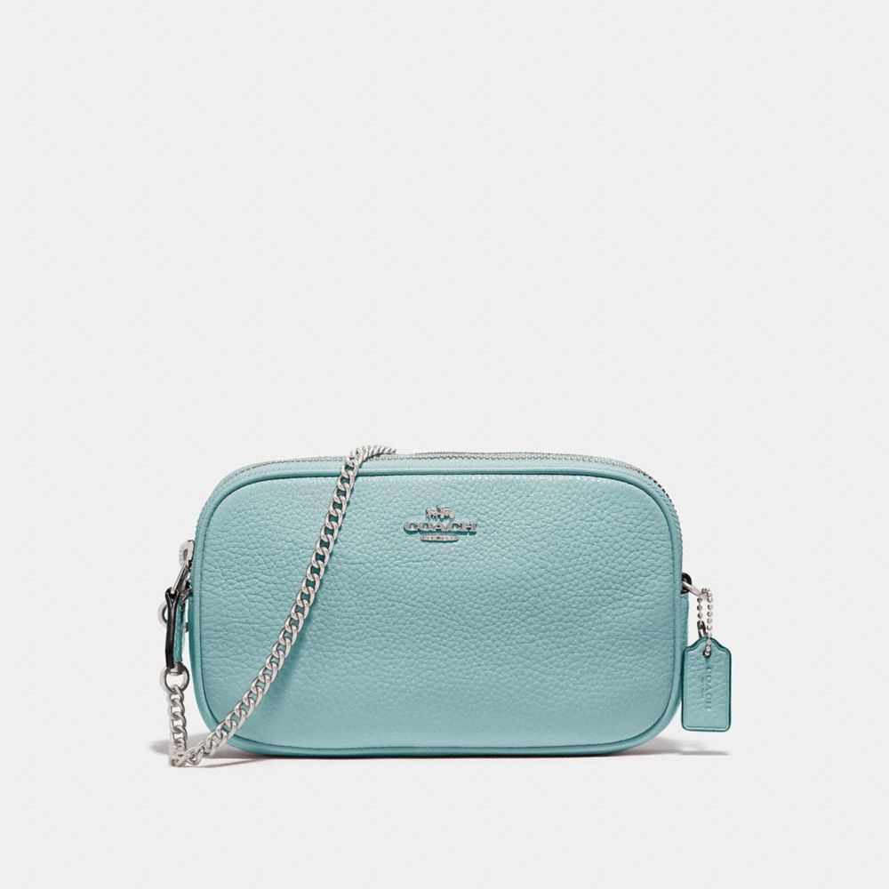 CROSSBODY POUCH - F72490 - SEAFOAM/SILVER