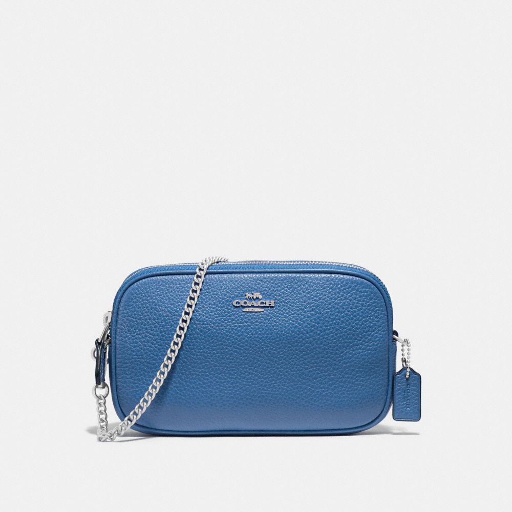 COACH F72490 CROSSBODY POUCH SKY-BLUE/SILVER