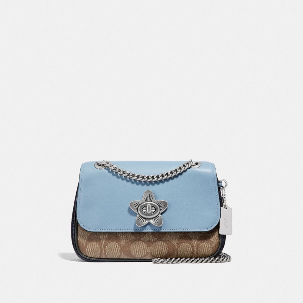 MINI CASSIDY CROSSBODY IN SIGNATURE CANVAS - KHAKI/BLUE MULTI/SILVER - COACH F72624