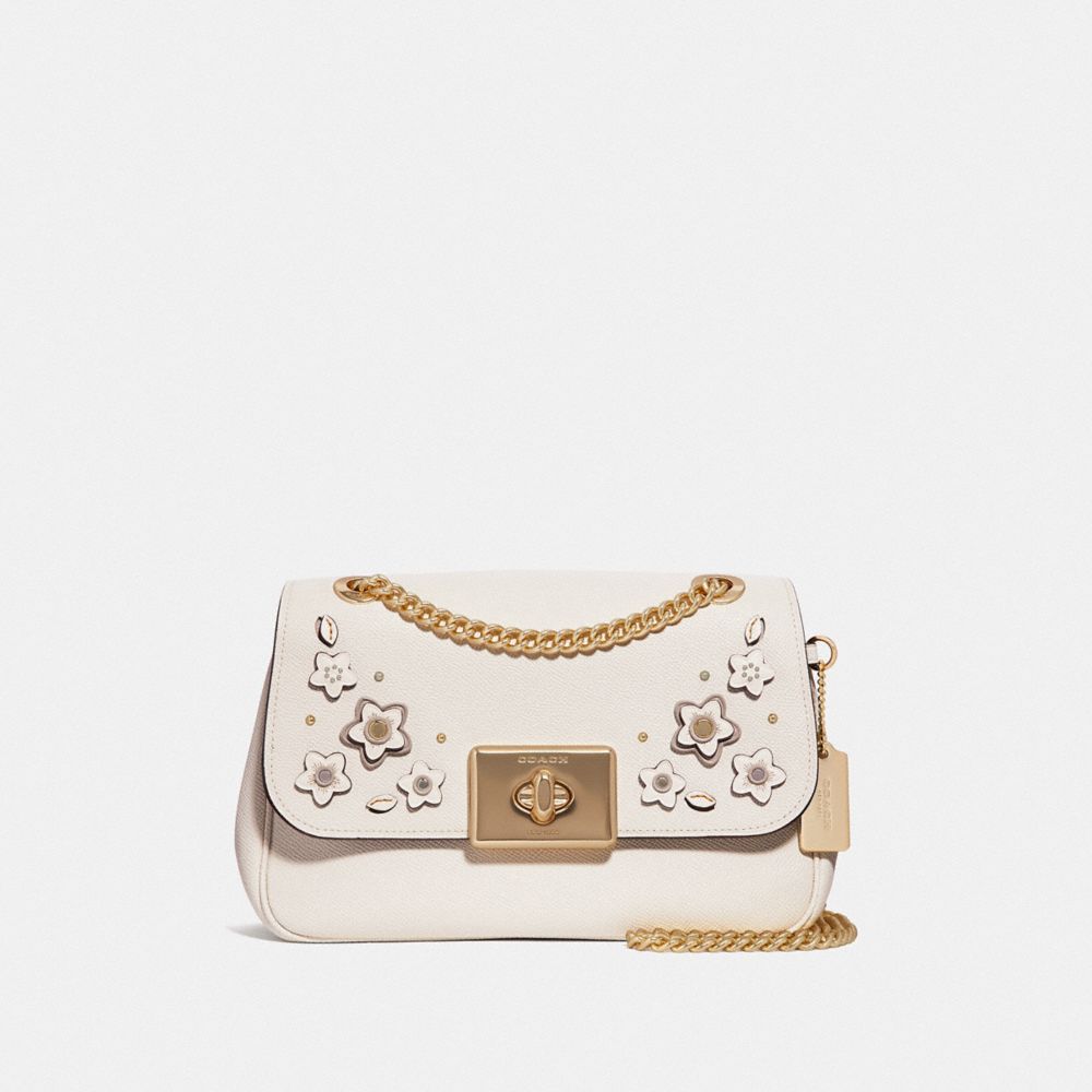 CASSIDY CROSSBODY WITH FLORAL APPLIQUE - CHALK MULTI/IMITATION GOLD - COACH F72628