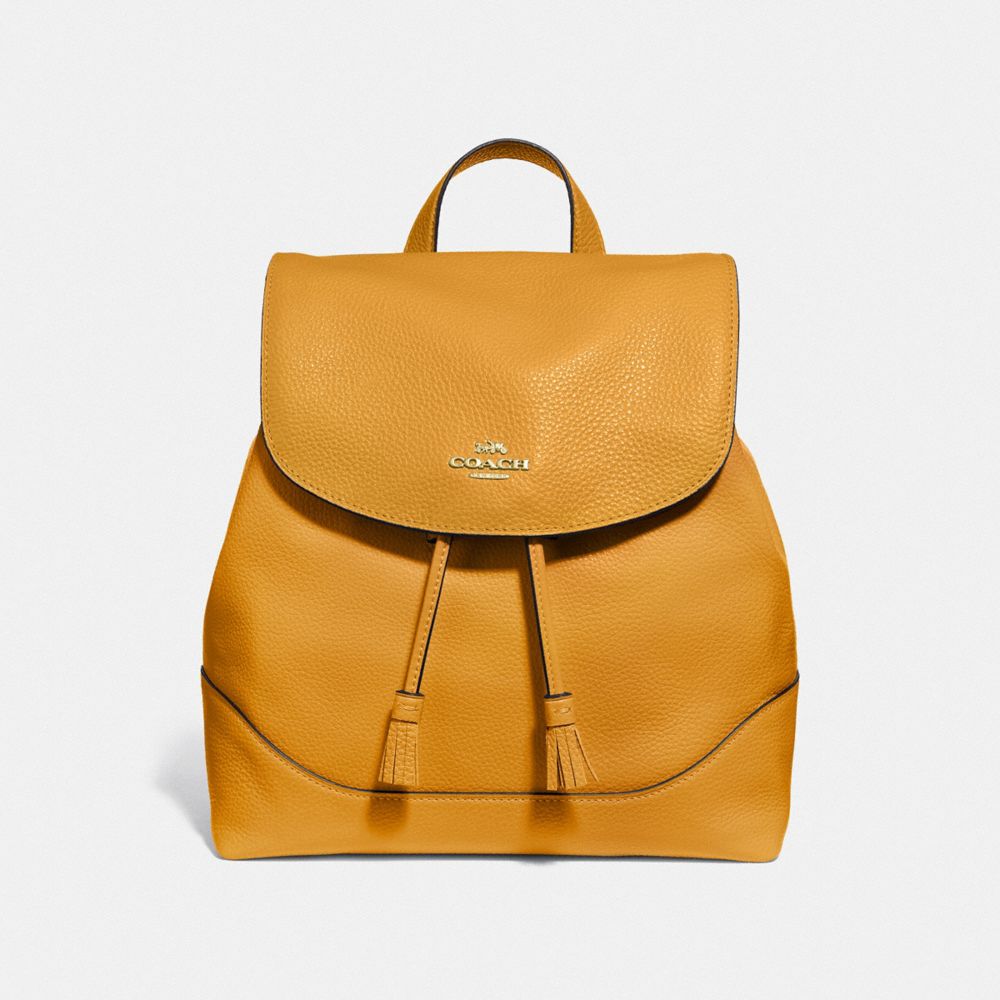 ELLE BACKPACK - F72645 - MUSTARD YELLOW/GOLD