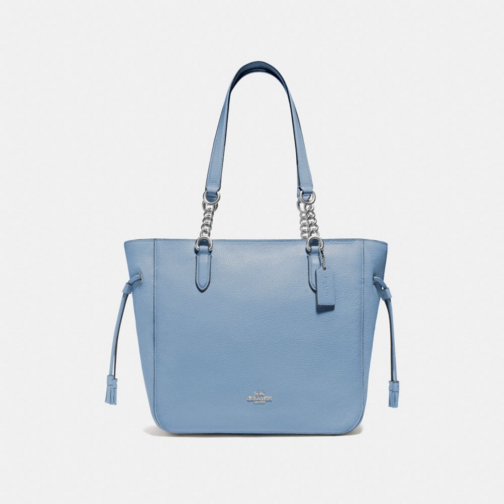 COACH ELLE CHAIN TOTE - CORNFLOWER/SILVER - F72650