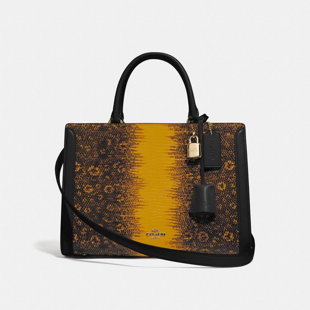 COACH F72661 Zoe Carryall MUSTARD/GOLD