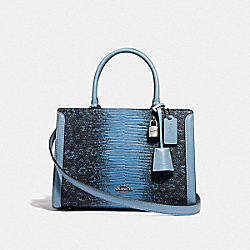 SMALL ZOE CARRYALL - CORNFLOWER/SILVER - COACH F72664