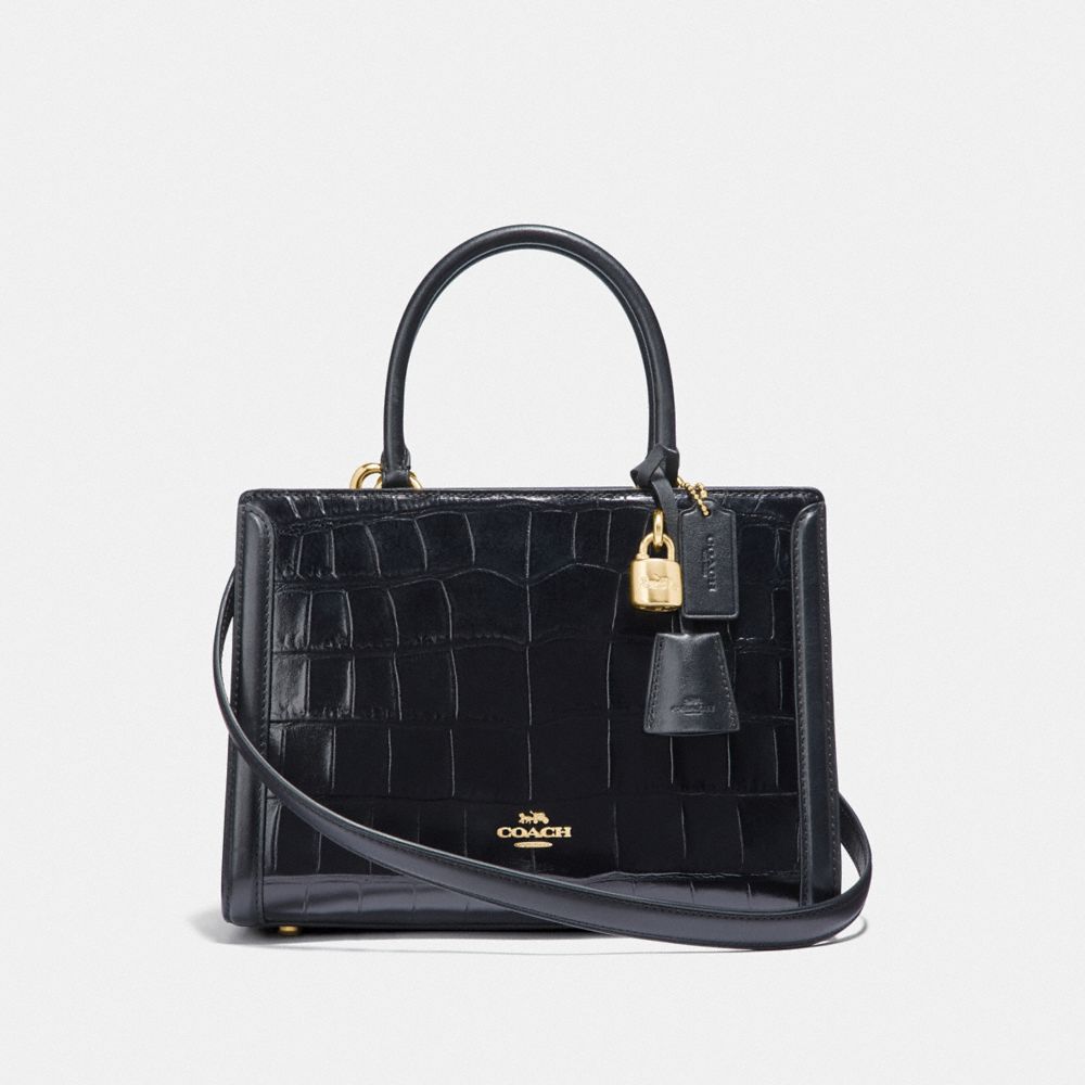 COACH F72666 Small Zoe Carryall BLACK/GOLD