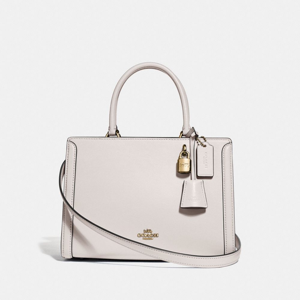 COACH F72667 SMALL ZOE CARRYALL CHALK/GOLD