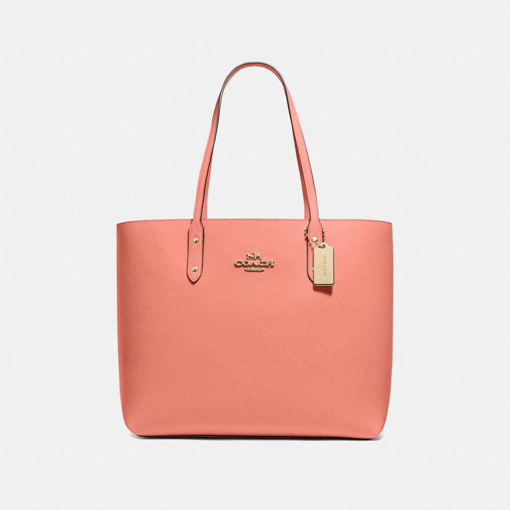 TOWN TOTE - LIGHT CORAL/IMITATION GOLD - COACH F72673