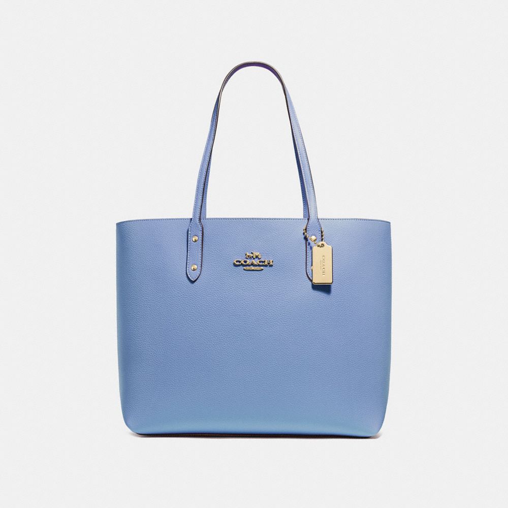 TOWN TOTE - F72673 - DARK PERIWINKLE/GOLD