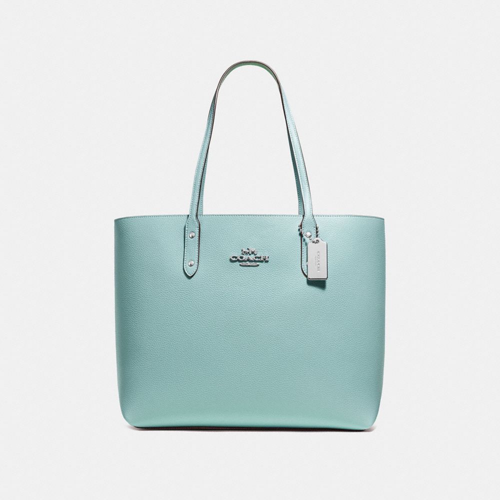 COACH F72673 TOWN TOTE SEAFOAM/SILVER