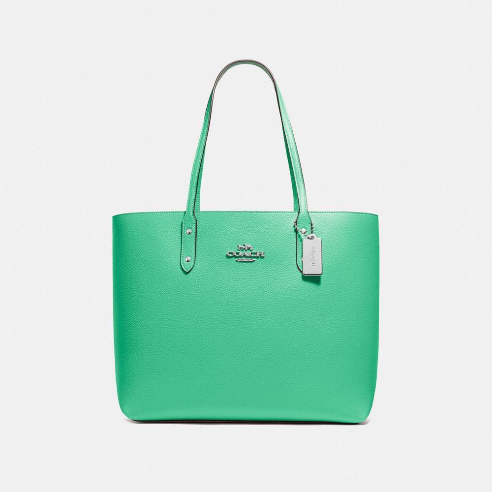 COACH F72673 Town Tote GREEN/SILVER