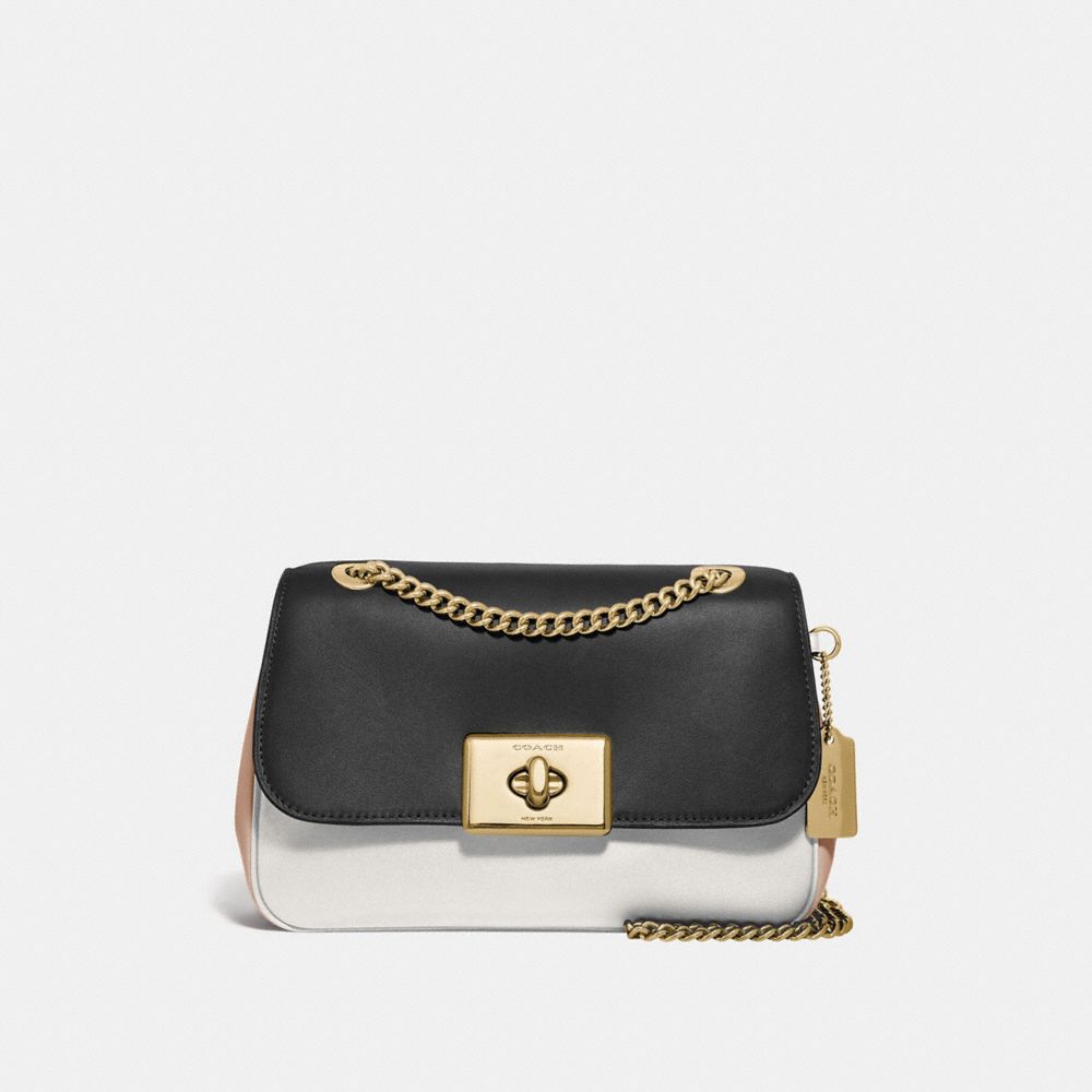 CASSIDY CROSSBODY IN COLORBLOCK - F72686 - CHALK MULTI/IMITATION GOLD