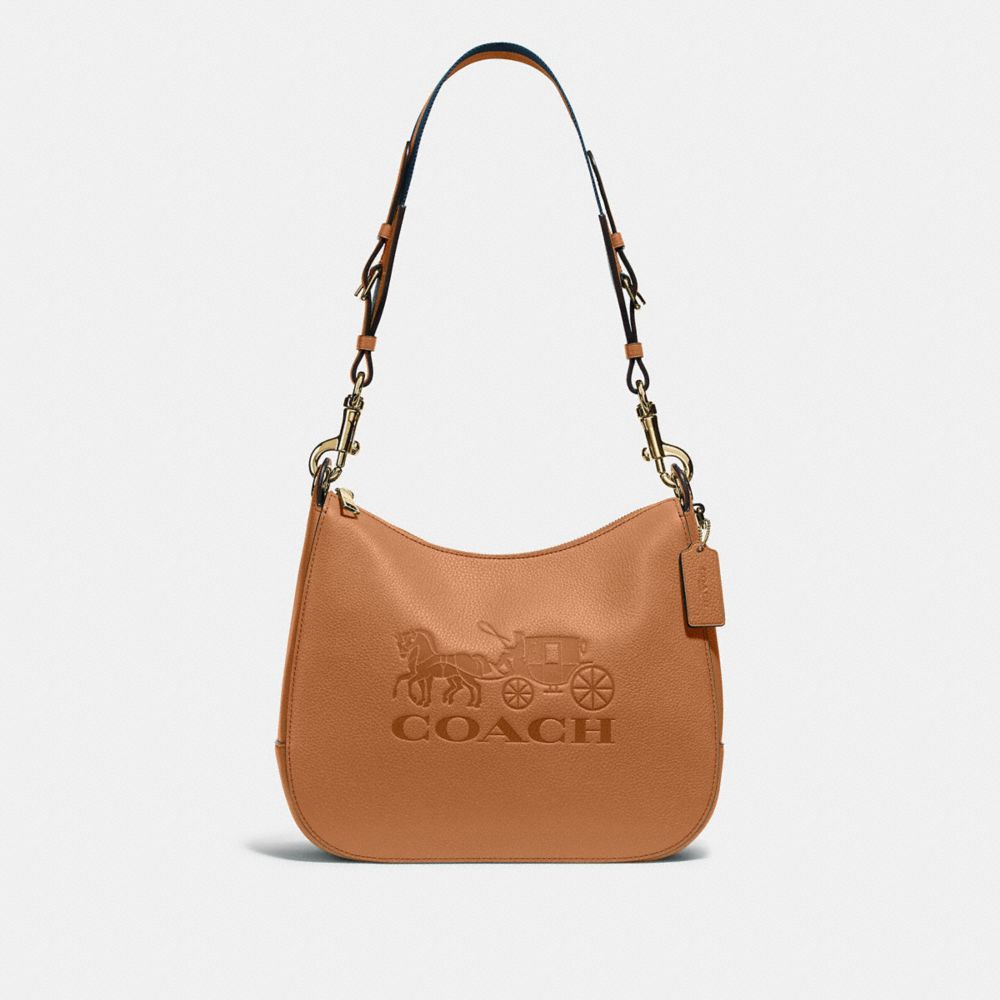 COACH F72702 JES HOBO LIGHT SADDLE/GOLD