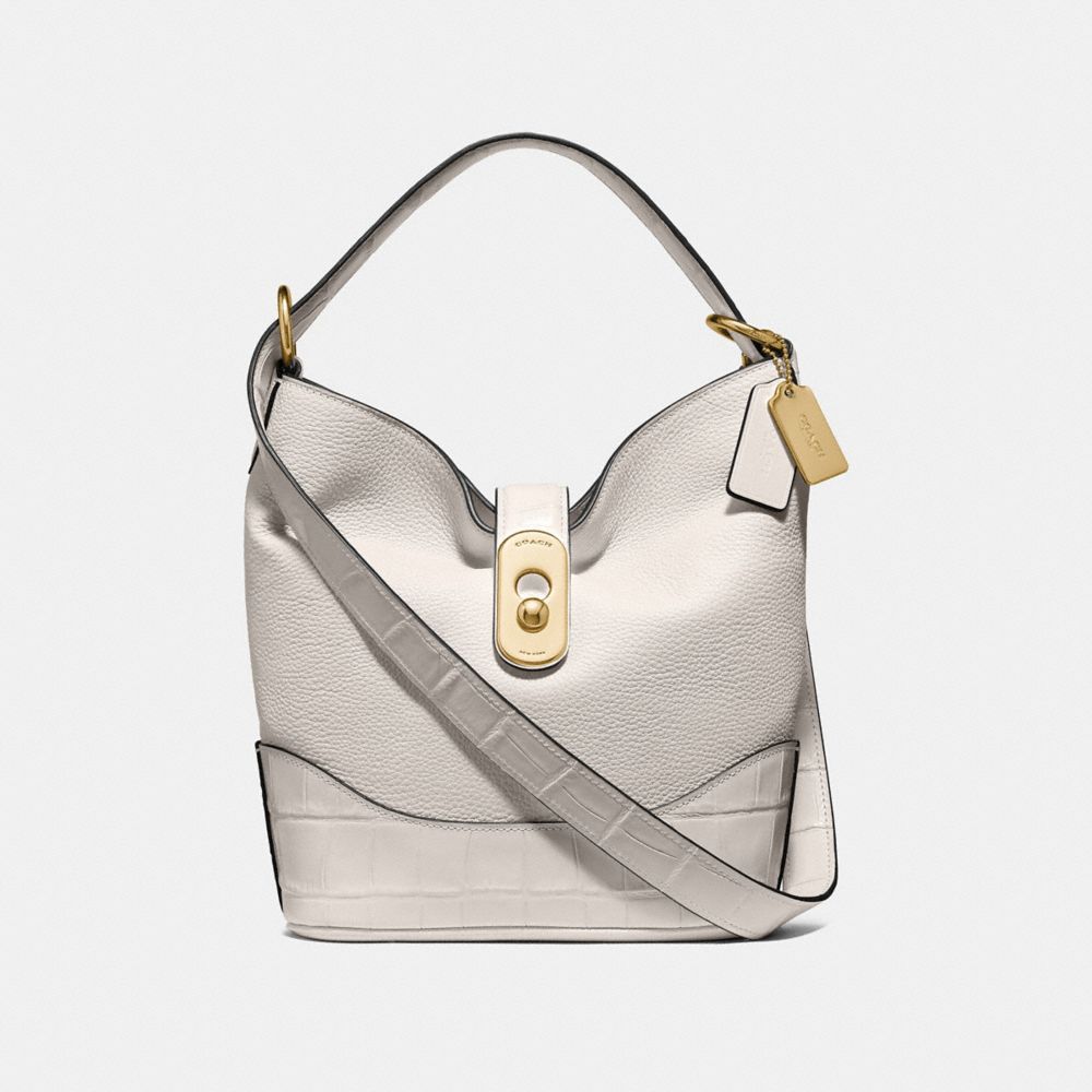 AMBER DUFFLE - CHALK/GOLD - COACH F72808