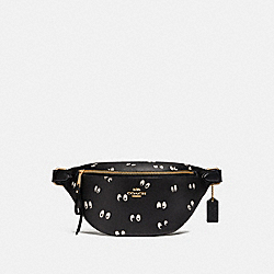 DISNEY X COACH BELT BAG WITH SNOW WHITE AND THE SEVEN DWARFS EYES PRINT - F72818 - BLACK/MULTI/GOLD