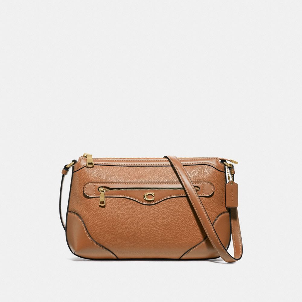 IVIE MESSENGER - LIGHT SADDLE/GOLD - COACH F72839