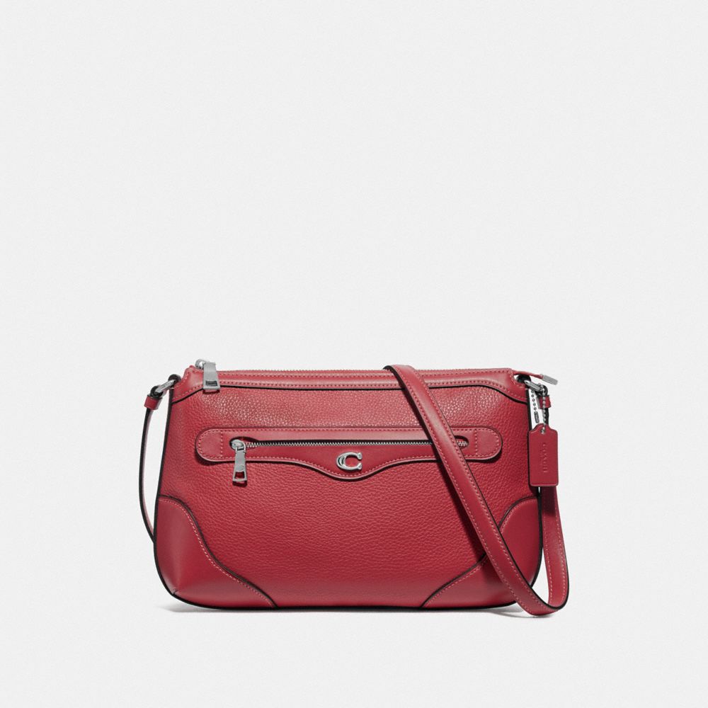 COACH IVIE MESSENGER - WASHED RED/SILVER - F72839